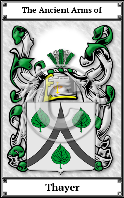 Thayer Family Crest Download (JPG)  Book Plated - 150 DPI