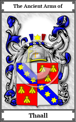 Thaall Family Crest Download (JPG) Book Plated - 600 DPI