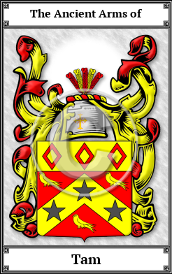 Tam Family Crest Download (JPG)  Book Plated - 150 DPI