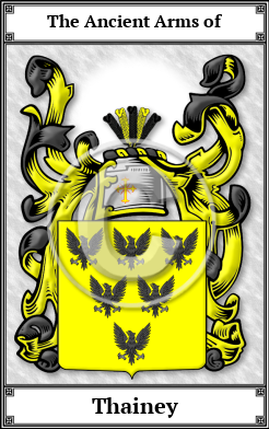 Thainey Family Crest Download (JPG)  Book Plated - 150 DPI