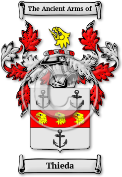 Thieda Family Crest Download (jpg) Legacy Series - 150 DPI