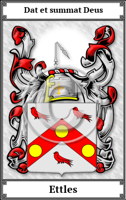 Ettles Family Crest Download (JPG) Book Plated - 600 DPI