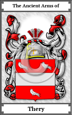 Thery Family Crest Download (JPG)  Book Plated - 150 DPI