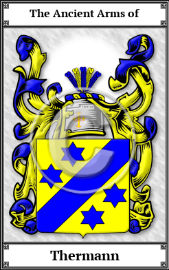 Thermann Family Crest Download (JPG)  Book Plated - 150 DPI