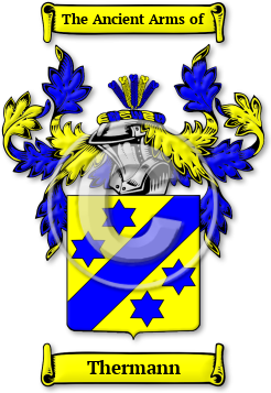 Thermann Family Crest Download (jpg) Legacy Series - 150 DPI