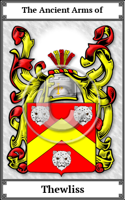 Thewliss Family Crest Download (JPG)  Book Plated - 150 DPI