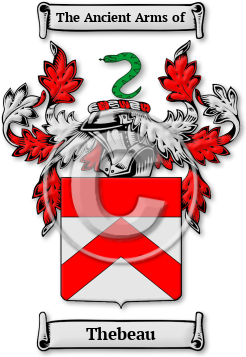 Thebeau Family Crest Download (JPG) Legacy Series - 600 DPI