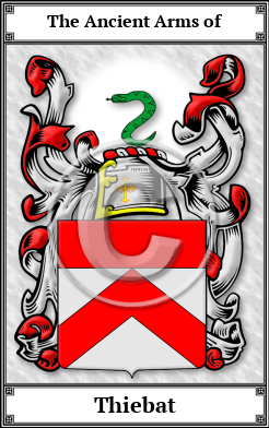 Thiebat Family Crest Download (JPG) Book Plated - 600 DPI