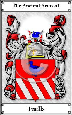 Tuells Family Crest Download (JPG)  Book Plated - 150 DPI