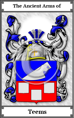 Teems Family Crest Download (JPG)  Book Plated - 150 DPI