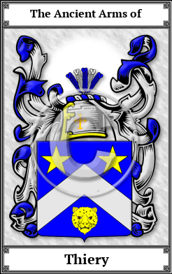 Thiery Family Crest Download (JPG)  Book Plated - 150 DPI