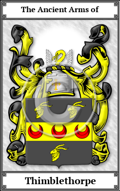 Thimblethorpe Family Crest Download (JPG)  Book Plated - 150 DPI