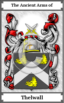 Thelwall Family Crest Download (JPG)  Book Plated - 150 DPI