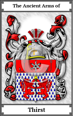 Thirst Family Crest Download (JPG)  Book Plated - 150 DPI