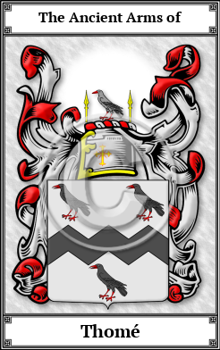 Thomé Family Crest Download (JPG) Book Plated - 600 DPI