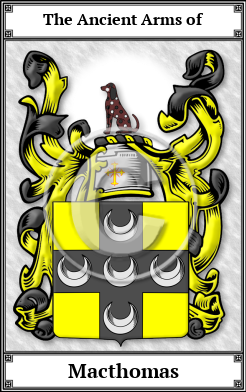 Macthomas Family Crest Download (JPG)  Book Plated - 150 DPI