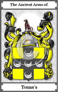 Toma's Family Crest Download (JPG)  Book Plated - 150 DPI