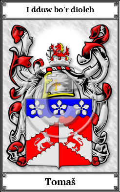 Tomaš Family Crest Download (JPG)  Book Plated - 150 DPI