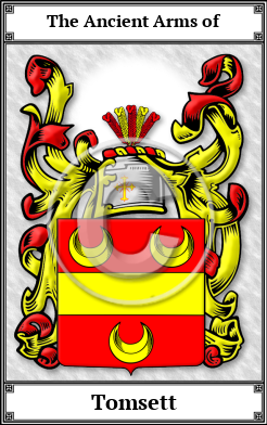 Tomsett Family Crest Download (JPG)  Book Plated - 150 DPI