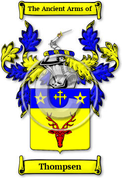 Thompsen Family Crest Download (JPG) Legacy Series - 300 DPI
