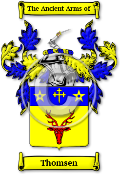 Thomsen Family Crest Download (jpg) Legacy Series - 150 DPI
