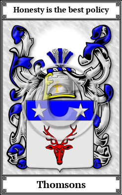 Thomsons Family Crest Download (JPG)  Book Plated - 150 DPI