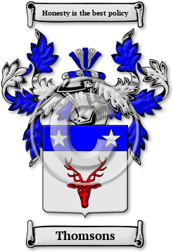 Thomsons Family Crest Download (jpg) Legacy Series - 150 DPI