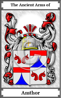 Amthor Family Crest Download (JPG)  Book Plated - 150 DPI