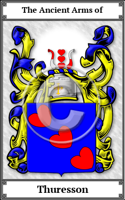 Thuresson Family Crest Download (JPG)  Book Plated - 150 DPI
