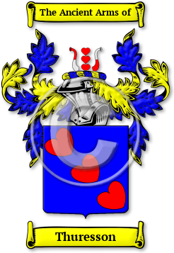 Thuresson Family Crest Download (jpg) Legacy Series - 150 DPI