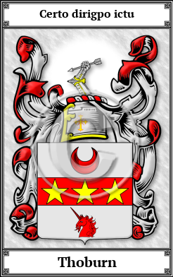 Thoburn Family Crest Download (JPG)  Book Plated - 150 DPI