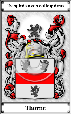 Thorne Family Crest Download (JPG) Book Plated - 600 DPI