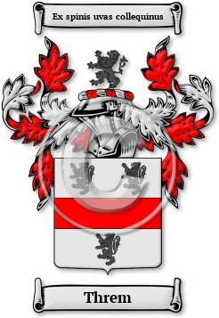 Threm Family Crest Download (jpg) Legacy Series - 150 DPI