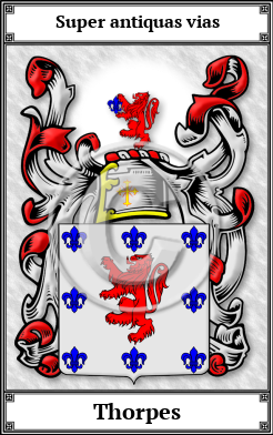 Thorpes Family Crest Download (JPG)  Book Plated - 150 DPI