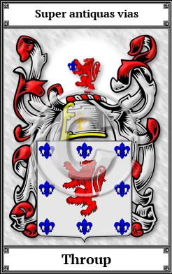 Throup Family Crest Download (JPG)  Book Plated - 150 DPI