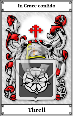 Threll Family Crest Download (JPG)  Book Plated - 150 DPI