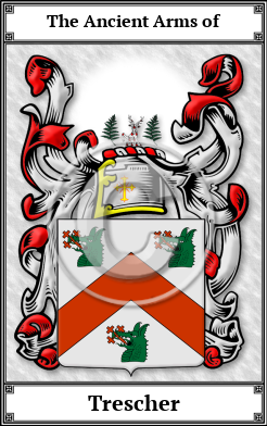 Trescher Family Crest Download (JPG)  Book Plated - 150 DPI