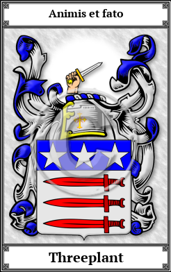 Threeplant Family Crest Download (JPG)  Book Plated - 150 DPI