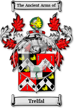 Trelfal Family Crest Download (jpg) Legacy Series - 150 DPI