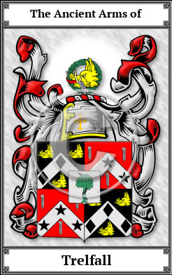 Trelfall Family Crest Download (JPG)  Book Plated - 150 DPI