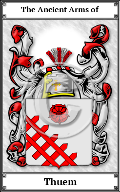 Thuem Family Crest Download (JPG)  Book Plated - 150 DPI