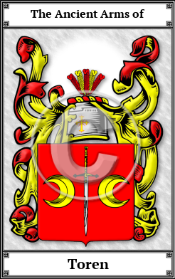 Toren Family Crest Download (JPG)  Book Plated - 150 DPI