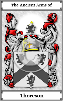 Thoreson Family Crest Download (JPG) Book Plated - 600 DPI