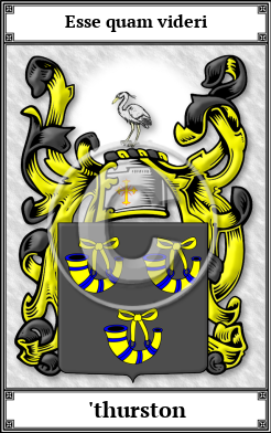 'thurston Family Crest Download (JPG) Book Plated - 600 DPI