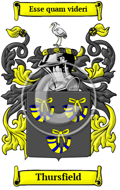 Thursfield Family Crest/Coat of Arms