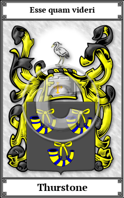 Thurstone Family Crest Download (JPG)  Book Plated - 150 DPI