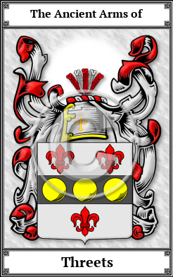 Threets Family Crest Download (JPG)  Book Plated - 150 DPI