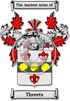 Threets Family Crest Download (jpg) Legacy Series - 150 DPI