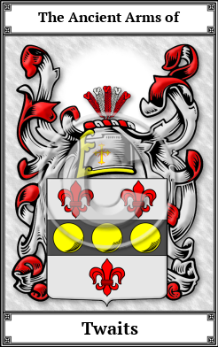 Twaits Family Crest Download (JPG)  Book Plated - 150 DPI