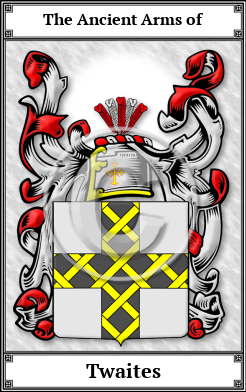 Twaites Family Crest Download (JPG)  Book Plated - 150 DPI